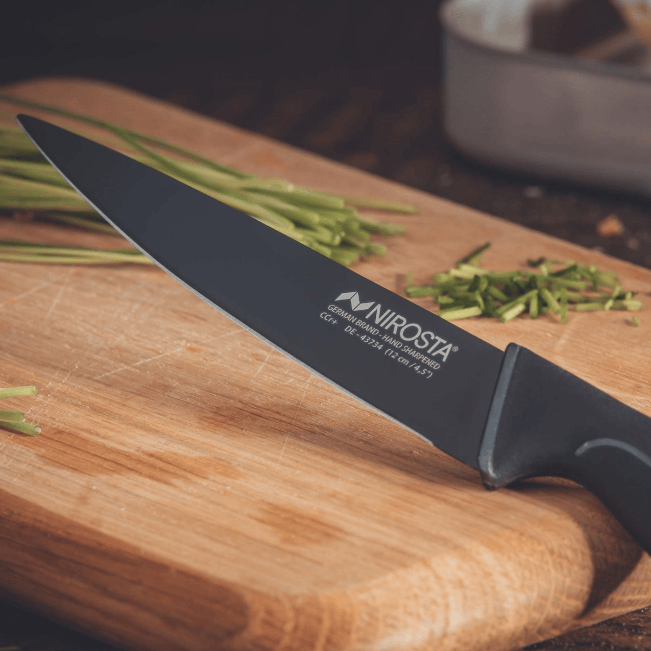 Nirosta Messenset Officemes 24 cm – Zwart RVS | Black Edition