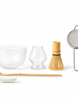 OGO Living Cadeauset Matcha set 6-delig - Bamboe en glas