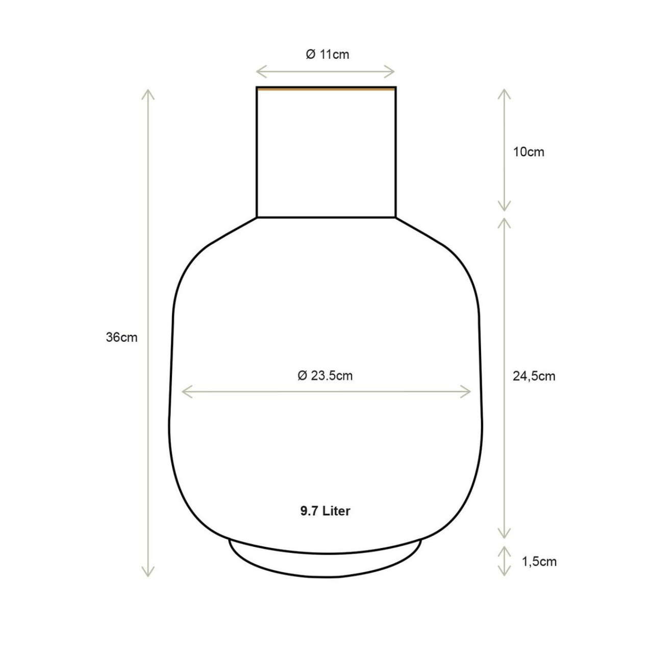 Pip Studio Vaas Vaas Blauw Metaal - 36 cm | Pip & the Blue Bird