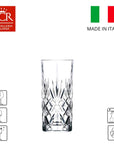 RCR - Cristalleria Italiana Glazen Longdrinkglazen - 6-delige set - 36cl | Melodia