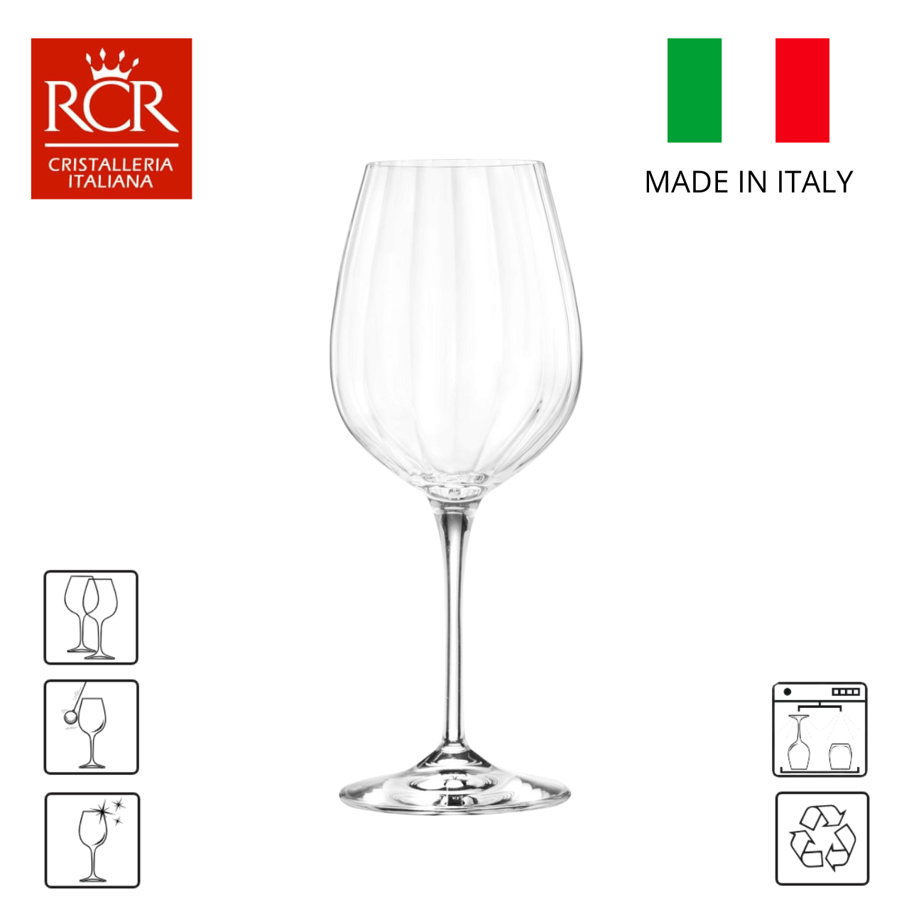 RCR - Cristalleria Italiana Wijnglazen Wijnglazen 45cl – Set van 6 | Optiq