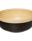 Secret De Gourmet Saladeschaal Saladeschaal bamboe 30cm - Zwart