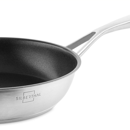 Silberthal Braadpan Braadpan met Antiaanbaklaag - 28cm - Roestvrij Staal