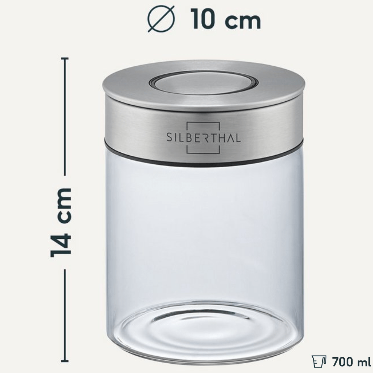 Silberthal Voorraadpotten Voorraadpotten – 2-delige set - 700ml &amp; 1500ml