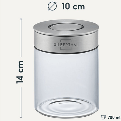 Silberthal Voorraadpotten Voorraadpotten – 2-delige set - 700ml & 1500ml