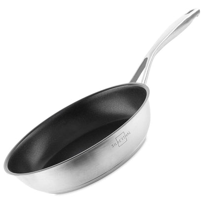 Silberthal Wokpan Braadpan met Antiaanbaklaag - 24cm - Roestvrij Staal