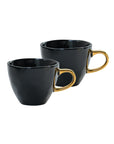 Urban Nature Culture Koffie- en Theemokken Koffie & Theekop 20cl- 2-delige set - Zwart | Good Morning