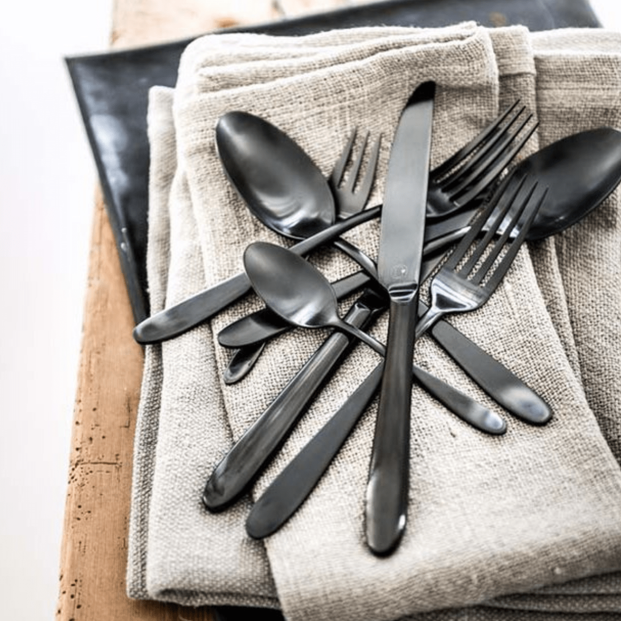 vtwonen Gebaksvorken Gebaksvorkjes – 6-delige set | Mat Zwart