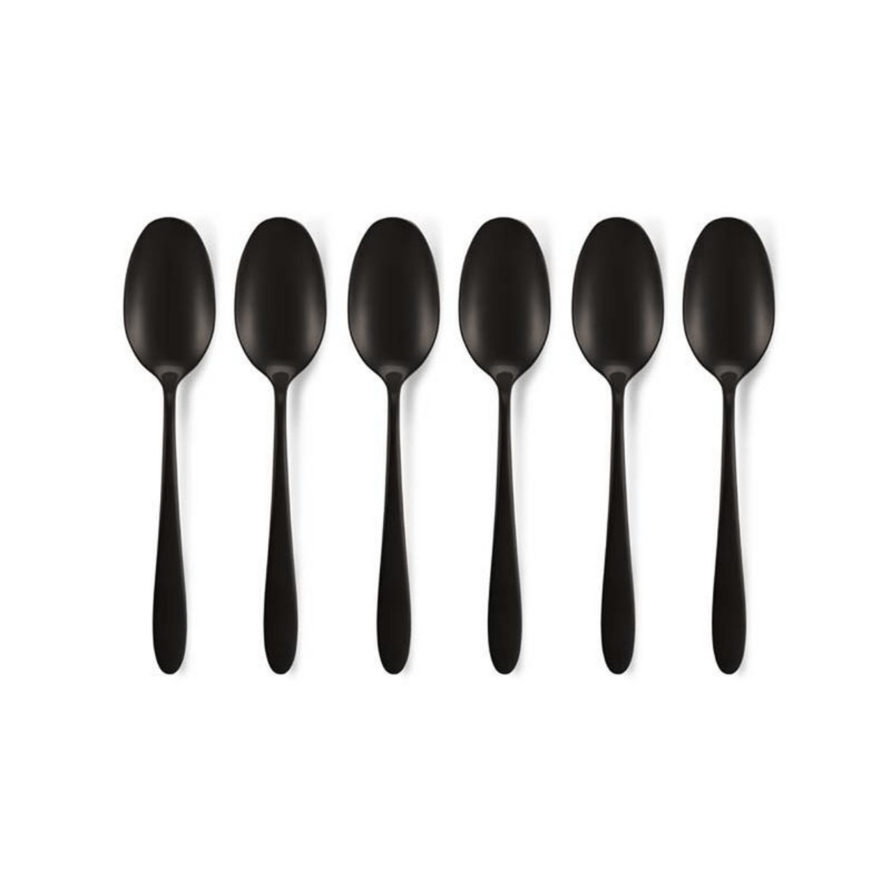 vtwonen Theelepels Theelepels – 6-delige set | Mat Zwart