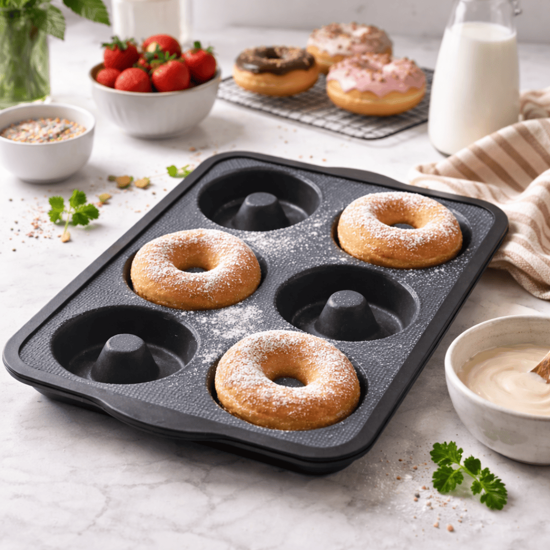 Zenker Bakvorm Donutvorm – 6 donuts (36×26 cm) -  Siliconen glasvezel