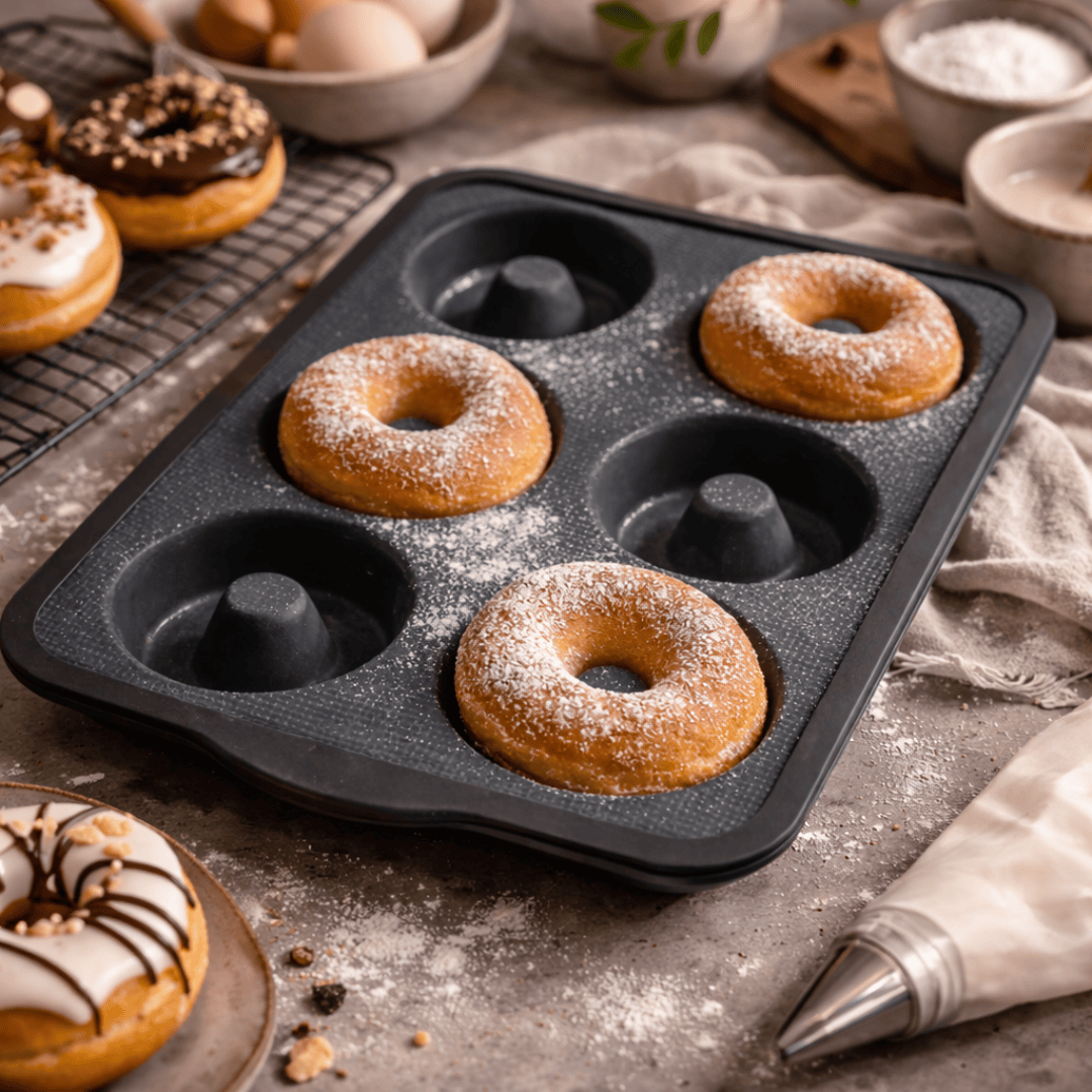 Zenker Bakvorm Donutvorm – 6 donuts (36×26 cm) -  Siliconen glasvezel
