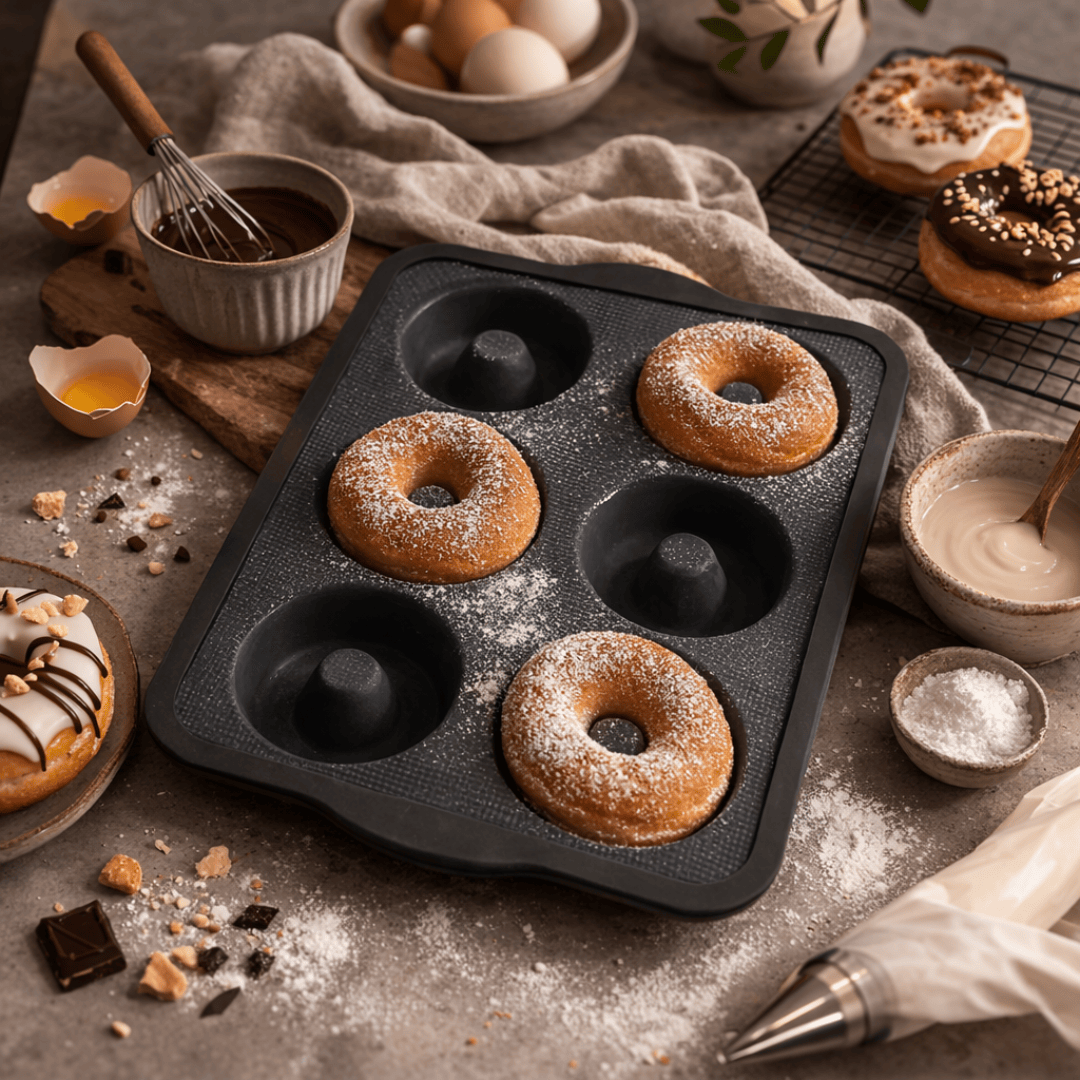 Zenker Bakvorm Donutvorm – 6 donuts (36×26 cm) -  Siliconen glasvezel