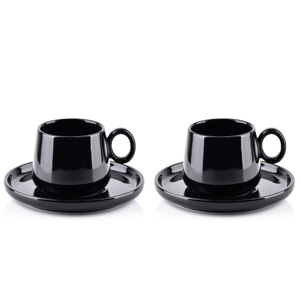 Affekdesign Koffie- en Theemokken Espressokop met schotel - 140ml - 4-delige set | Alisa