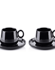 Affekdesign Koffie- en Theemokken Espressokop met schotel - 140ml - 4-delige set | Alisa