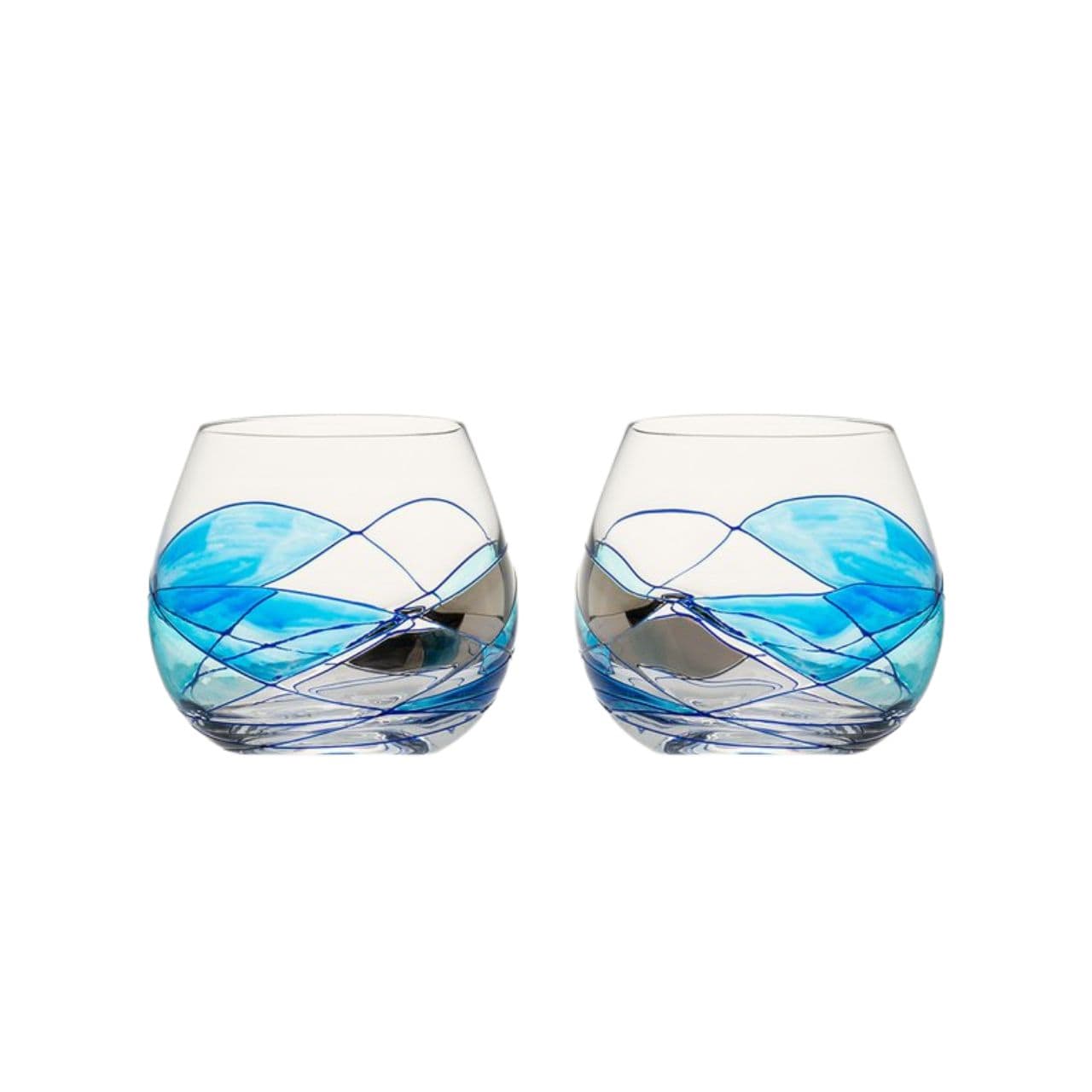 Antonio Barcelona Glass Wijnglazen Wijnglazen -2-delige set | Blauw
