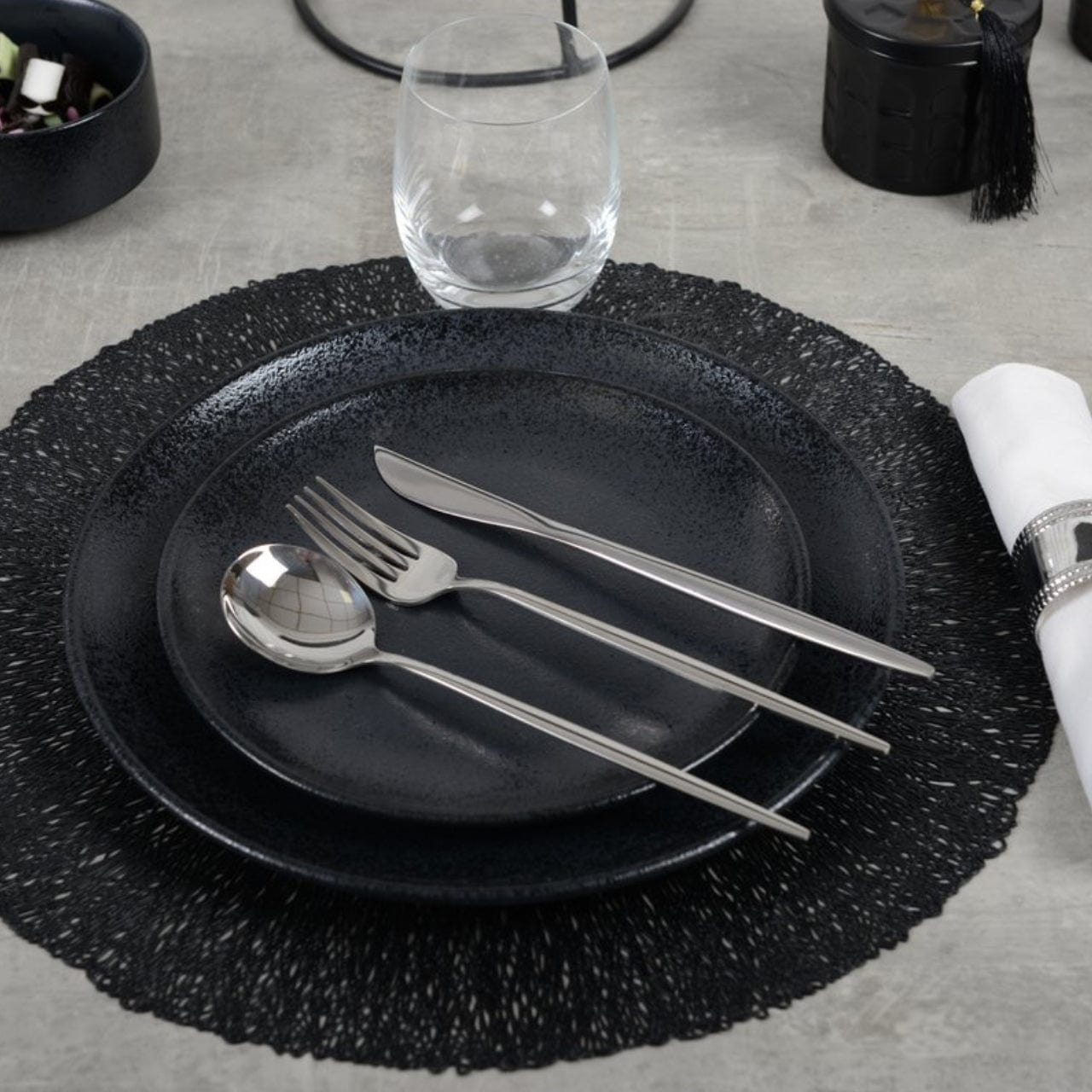 Aulica Borden Dinerbord 27cm - 2-delige set | Zwart