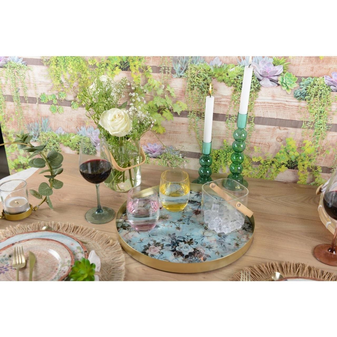 Aulica Dienblad Dienblad Flower - 35cm | Vintage