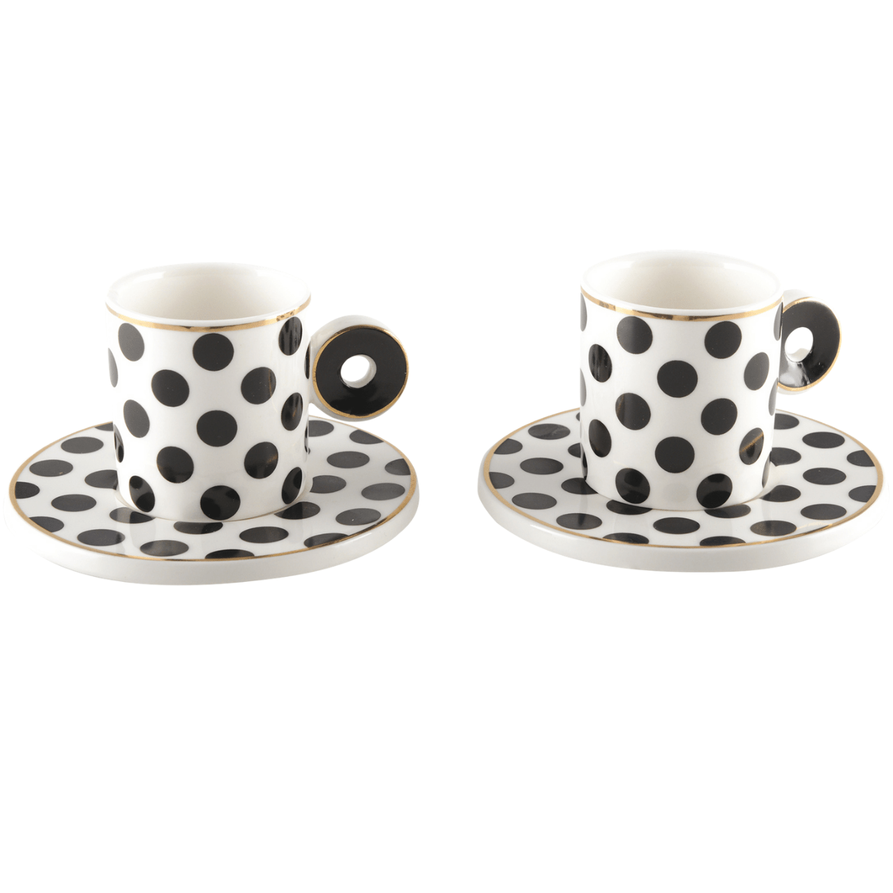 Aulica Koffie- en Theemokken Espressokopjes retro - 4-delige set