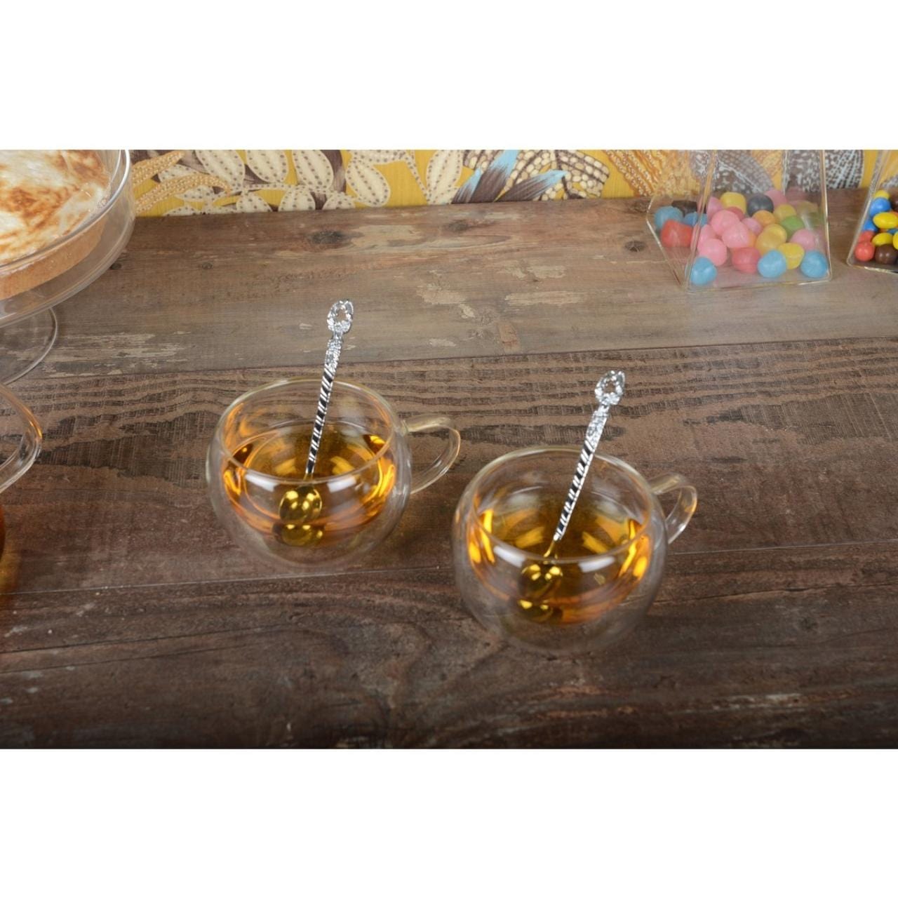 Aulica Koffie- en Theemokken Koffie- & theekop 250ml - 2-delige set - Dubbelwandig