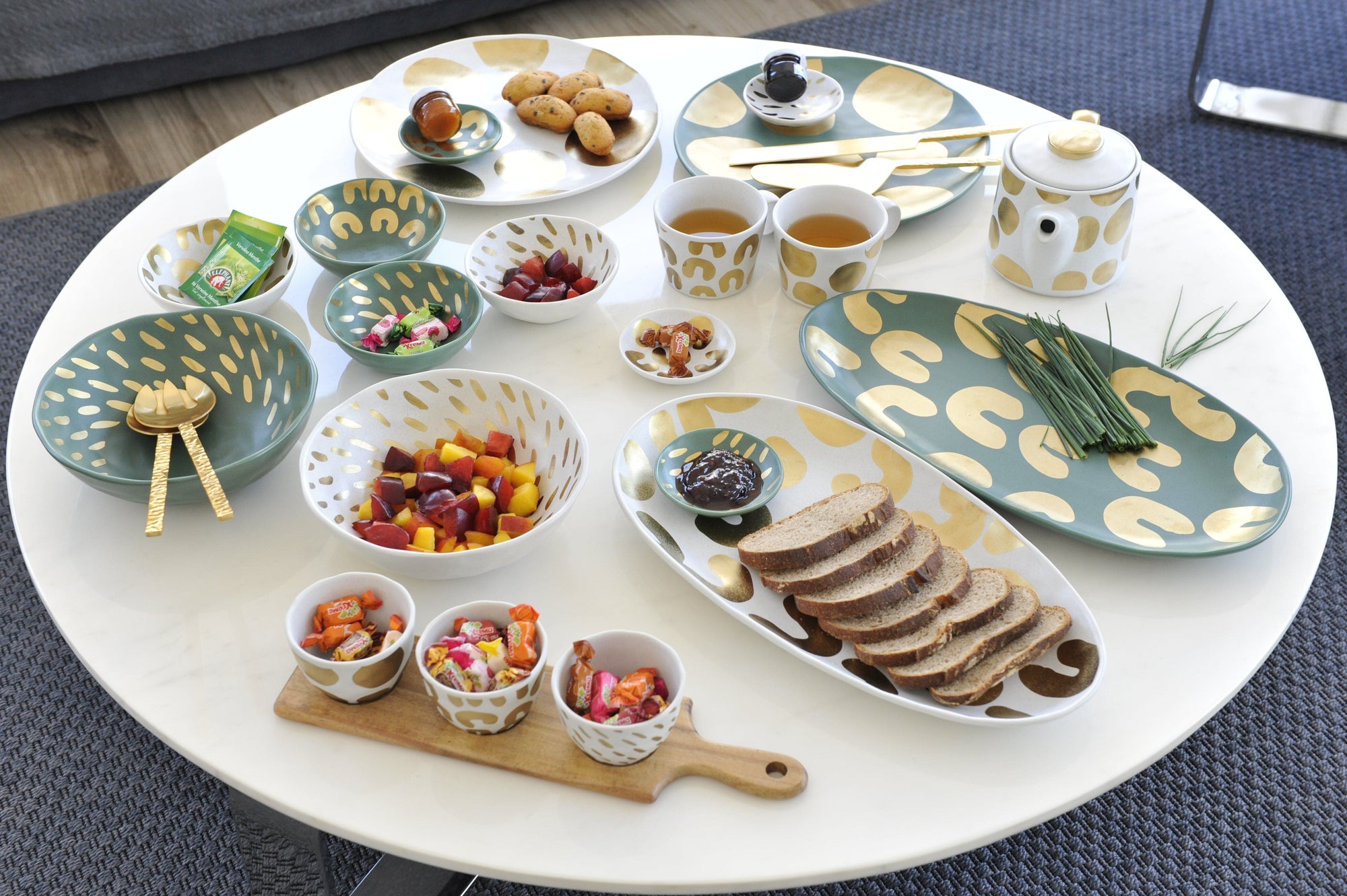 Aulica Saladeschaal Saladeschaal 22cm - 2-delige set | Nature chique