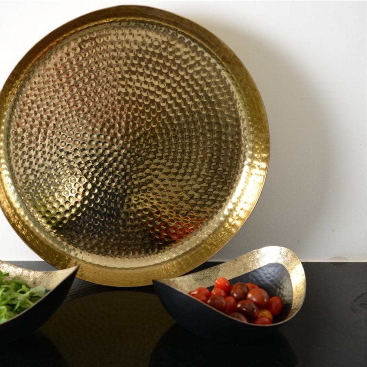 Aulica Saladeschaal Saladeschaal 22x18cm | Black & Gold