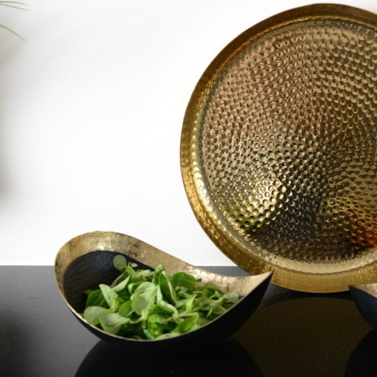 Aulica Saladeschaal Saladeschaal 22x18cm | Black & Gold