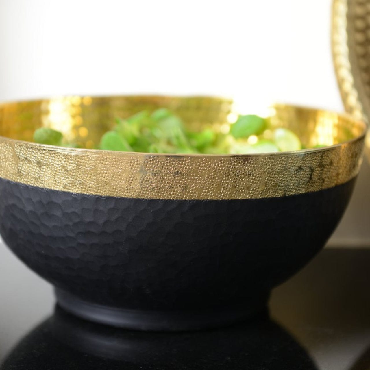 Aulica Saladeschaal Saladeschaal 28x13cm | Black & Gold