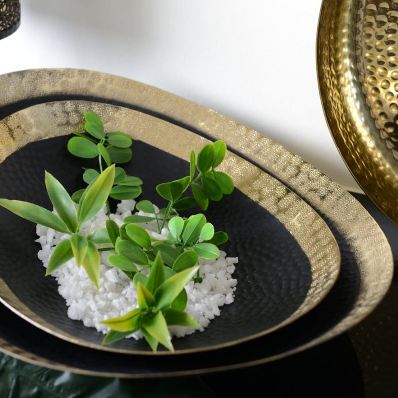 Aulica Saladeschaal Saladeschaal 35x29cm | Black & Gold