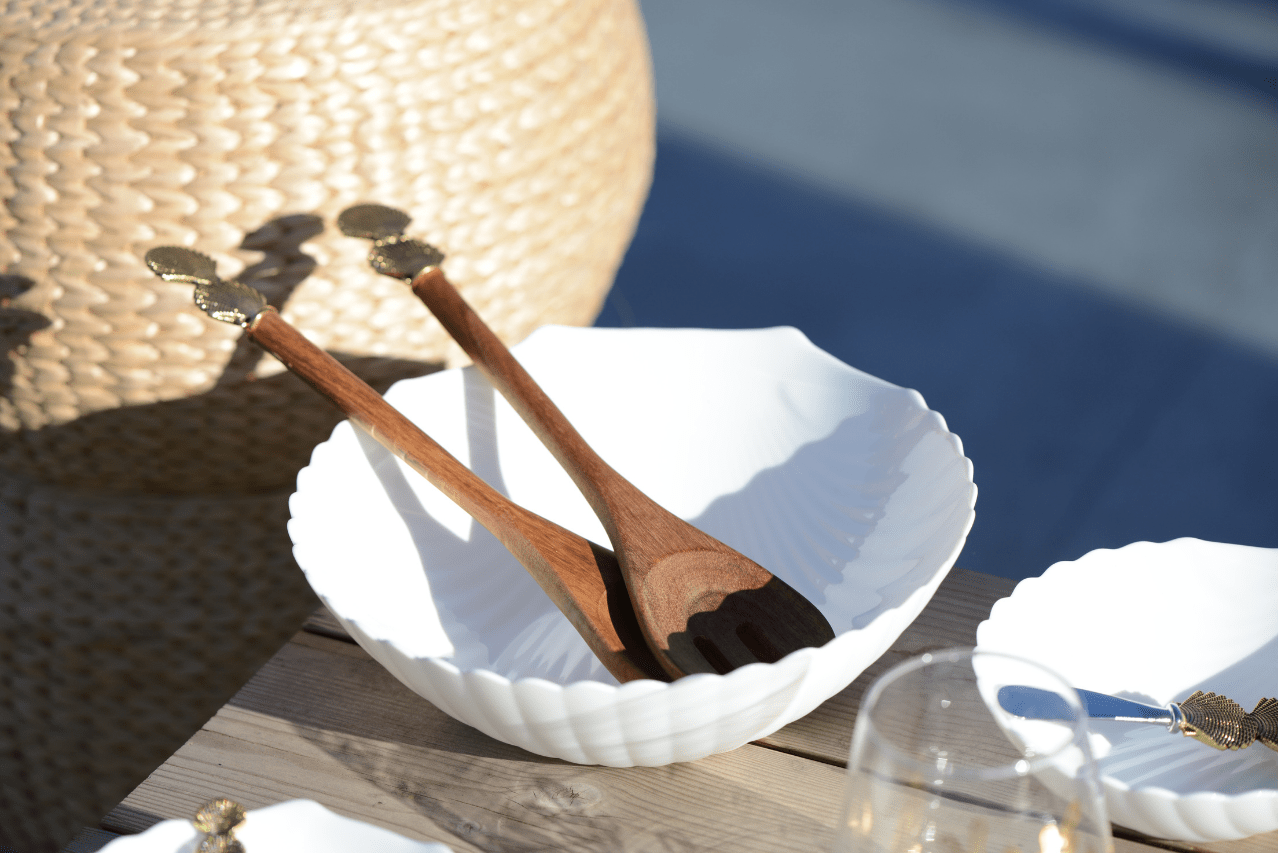 Aulica Saladeschaal Saladeschaal schelp 24cm - Wit | Coquillage