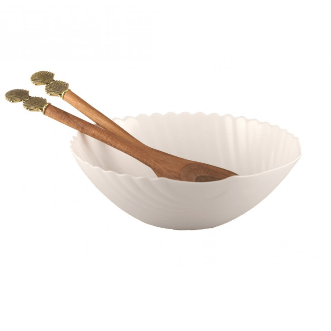 Aulica Saladeschaal Saladeschaal schelp 24cm - Wit | Coquillage
