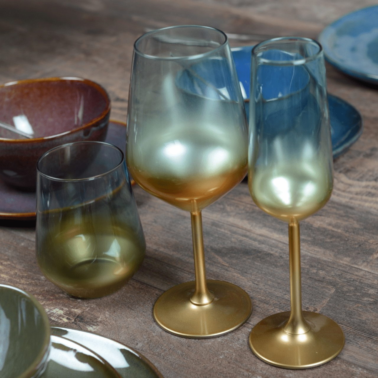 Aulica Wijnglazen Wijnglazen - 6-delige set - 30cl | Green Glow