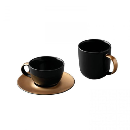 BergHOFF Koffie- en Theeset Koffie- en theeset - 3-delige set - zwart | Gem