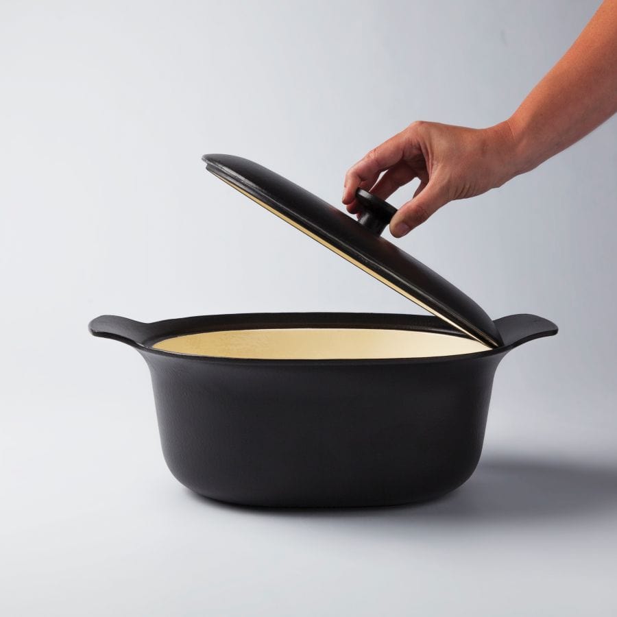 Berghoff Kookpan Ovale kookpot met deksel - Zwart | Ron