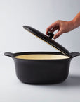 Berghoff Kookpan Ovale kookpot met deksel - Zwart | Ron