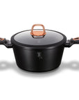 Berlinger Haus Kookpan Kookpan met deksel 24cm - 4.1L | Black rose