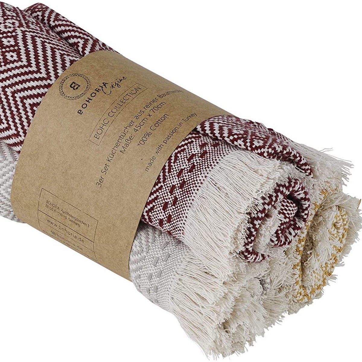 Bohoria Theedoeken Theedoek - 3-delige set | Boho