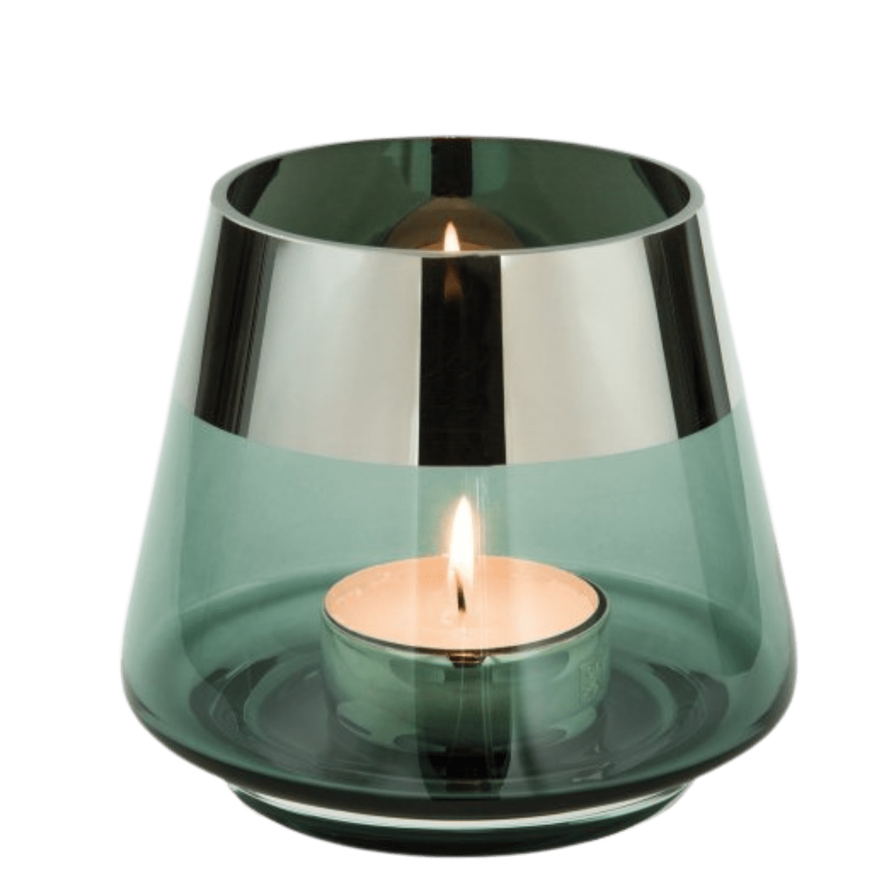 Fink Theelichthouder Theelichthouder 13cm - Glas - Turquoise| Jona