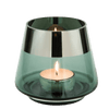 Theelichthouder 13cm - Glas - Turquoise| Jona