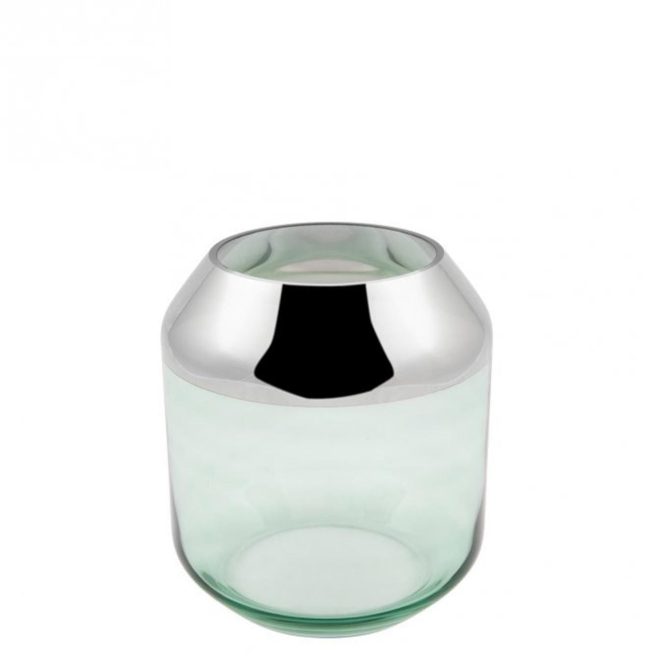 Fink Theelichthouder Theelichthouder 21cm - Glas - Groen | Smilla