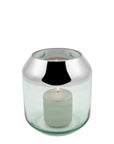 Fink Theelichthouder Theelichthouder 21cm - Glas - Groen | Smilla