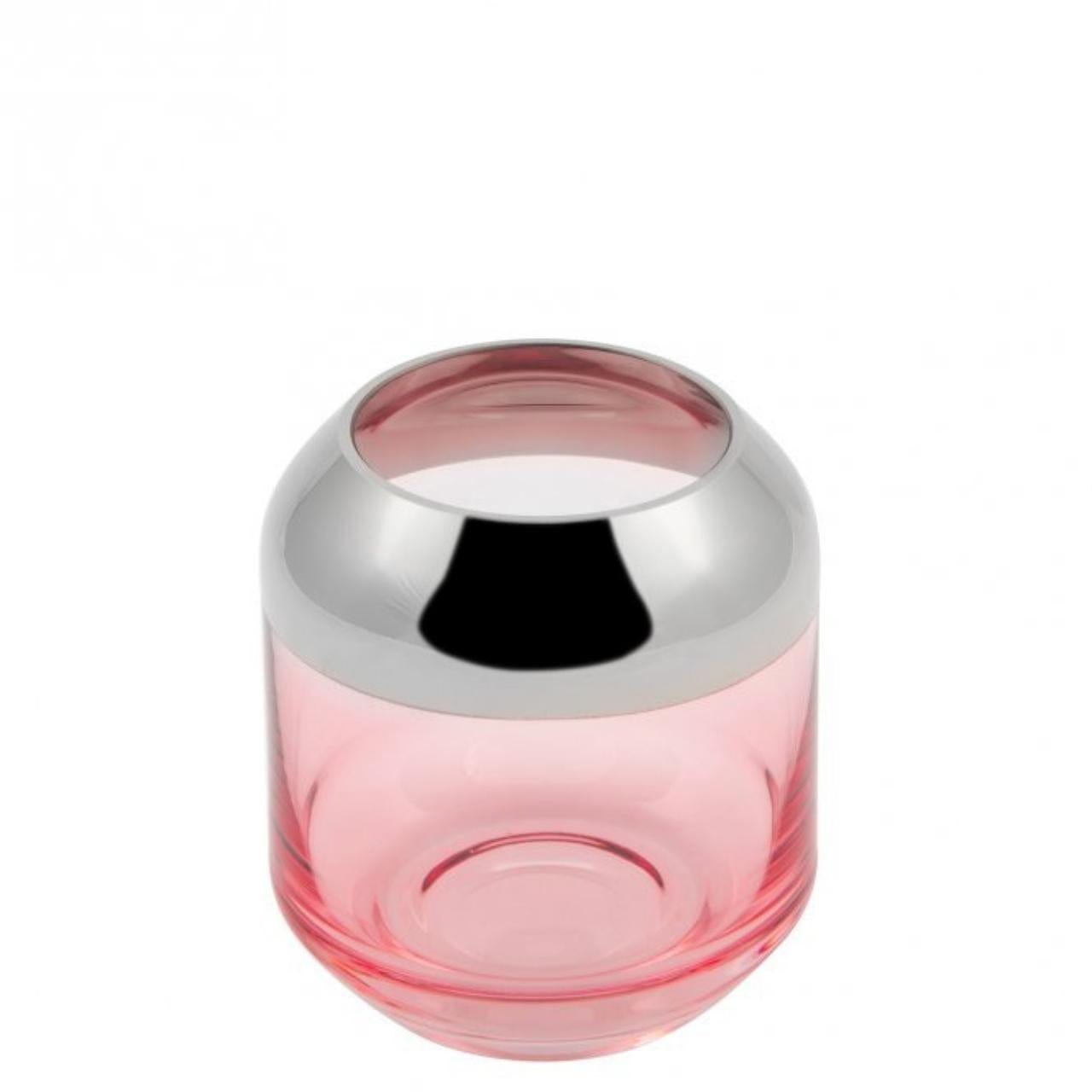 Fink Theelichthouder Theelichthouder 9cm - Glas - Roze | Smilla