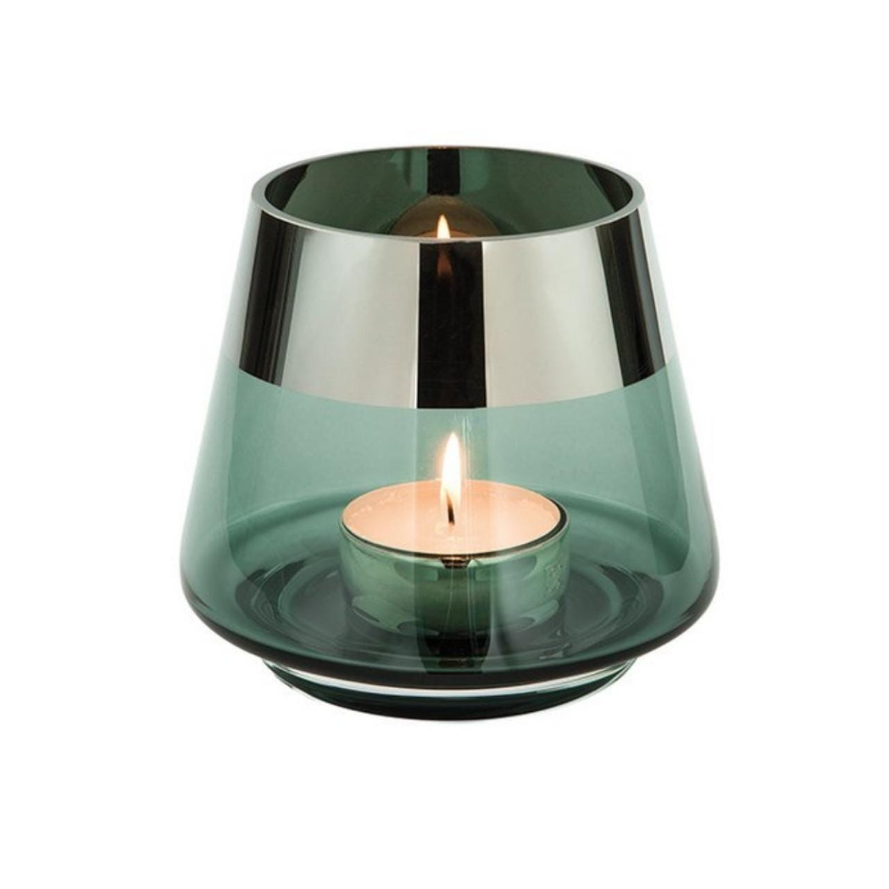 Fink Theelichthouder Theelichthouder 9cm - Glas - Turquoise | Jona