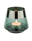 Fink Theelichthouder Theelichthouder 9cm - Glas - Turquoise | Jona
