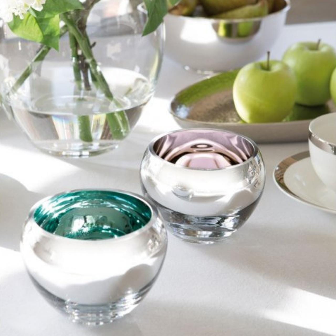 Fink Theelichthouder Theelichthouder - Glas - Roze | Colore