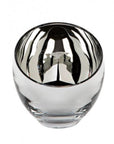 Fink Theelichthouder Theelichthouder - Glas - Zilver | Candy
