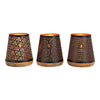 Kaarsenhouders Set van 3 – Metalen Motief & Mangohout | G. Wurm
