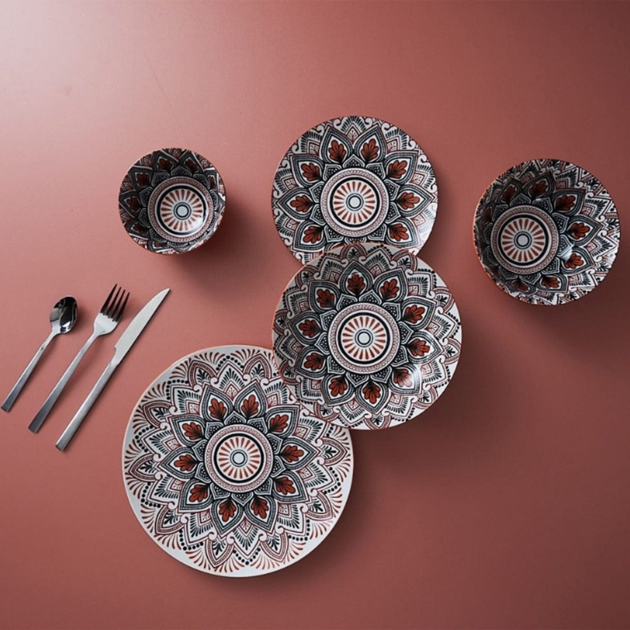 Home Deco Borden Dinerbord 26cm - 2-delige set | Mandala