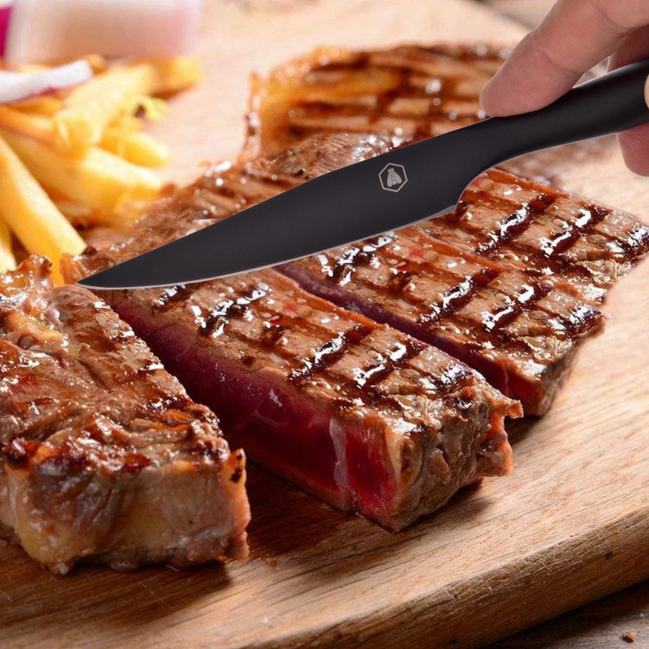 Laguiole Steakmessen Steakmessen - 4-delige set | Zwart