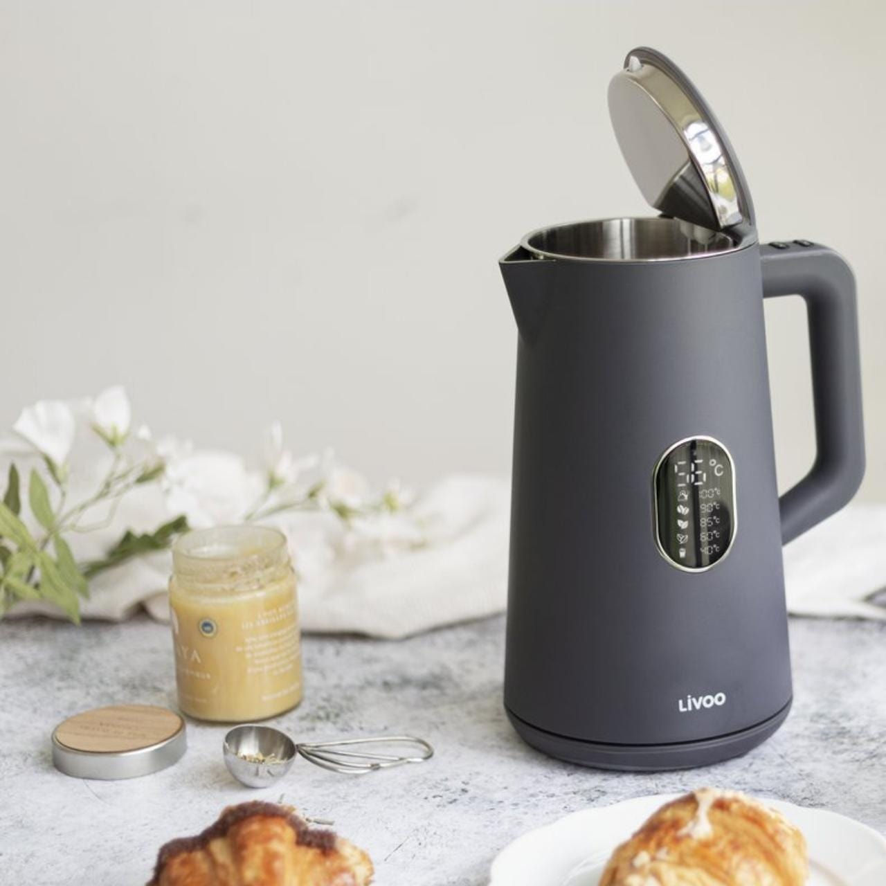 Livoo Waterkoker Waterkoker met temperatuurinstelling - 1,5L