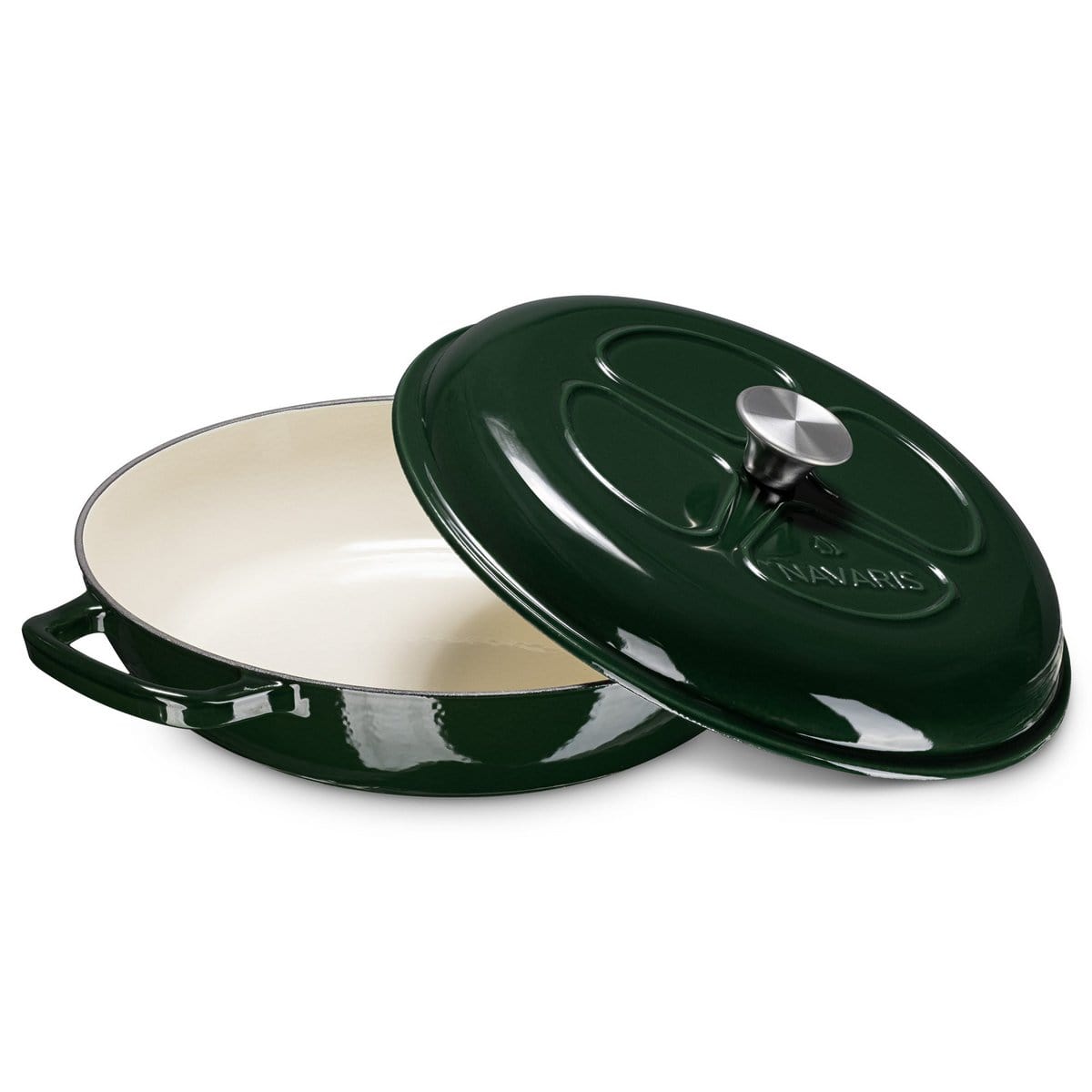 Navaris Braadpan Navaris - Braadpan 30cm met deksel | Groen